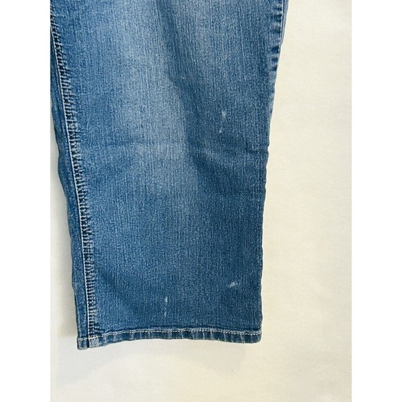 Lane Bryant Avenue Womens Capri Jeans Size 18 Light Blue Wash Embellished Pocket - Picture 2 of 10